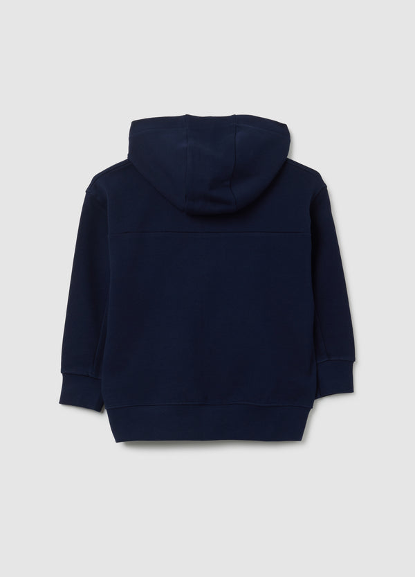 OVS Children'S Blue Pure Cotton Hoodie Regular Fit