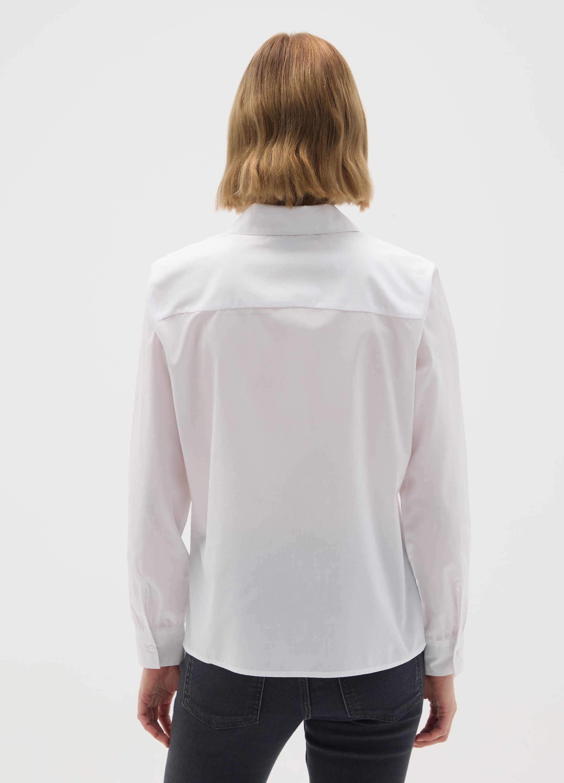 OVS White Cotton Slim Fit Shirt