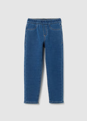 OVS Girls' Blue Cotton Blend Skinny Jeggings