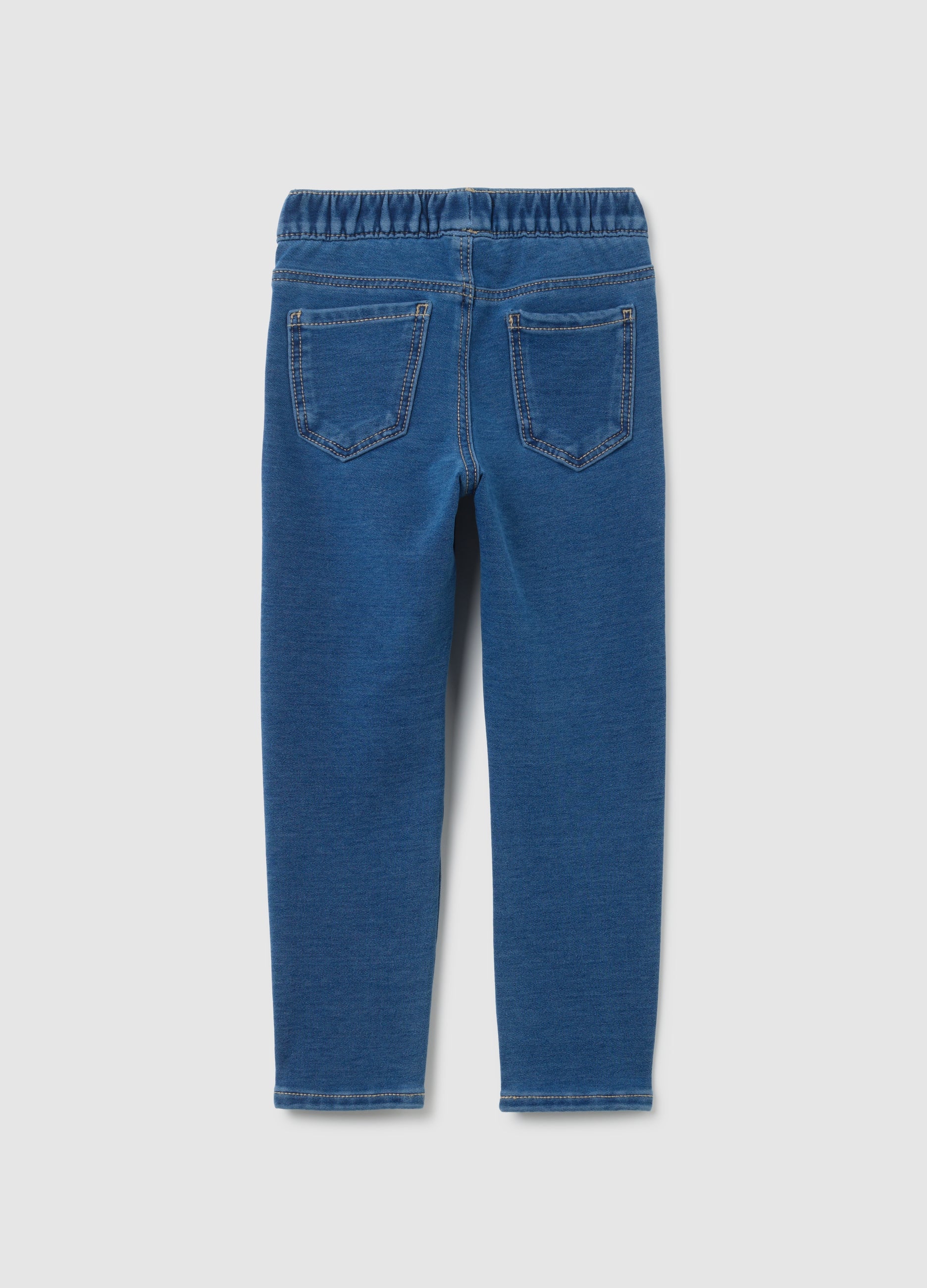 OVS Girls' Blue Cotton Blend Skinny Jeggings