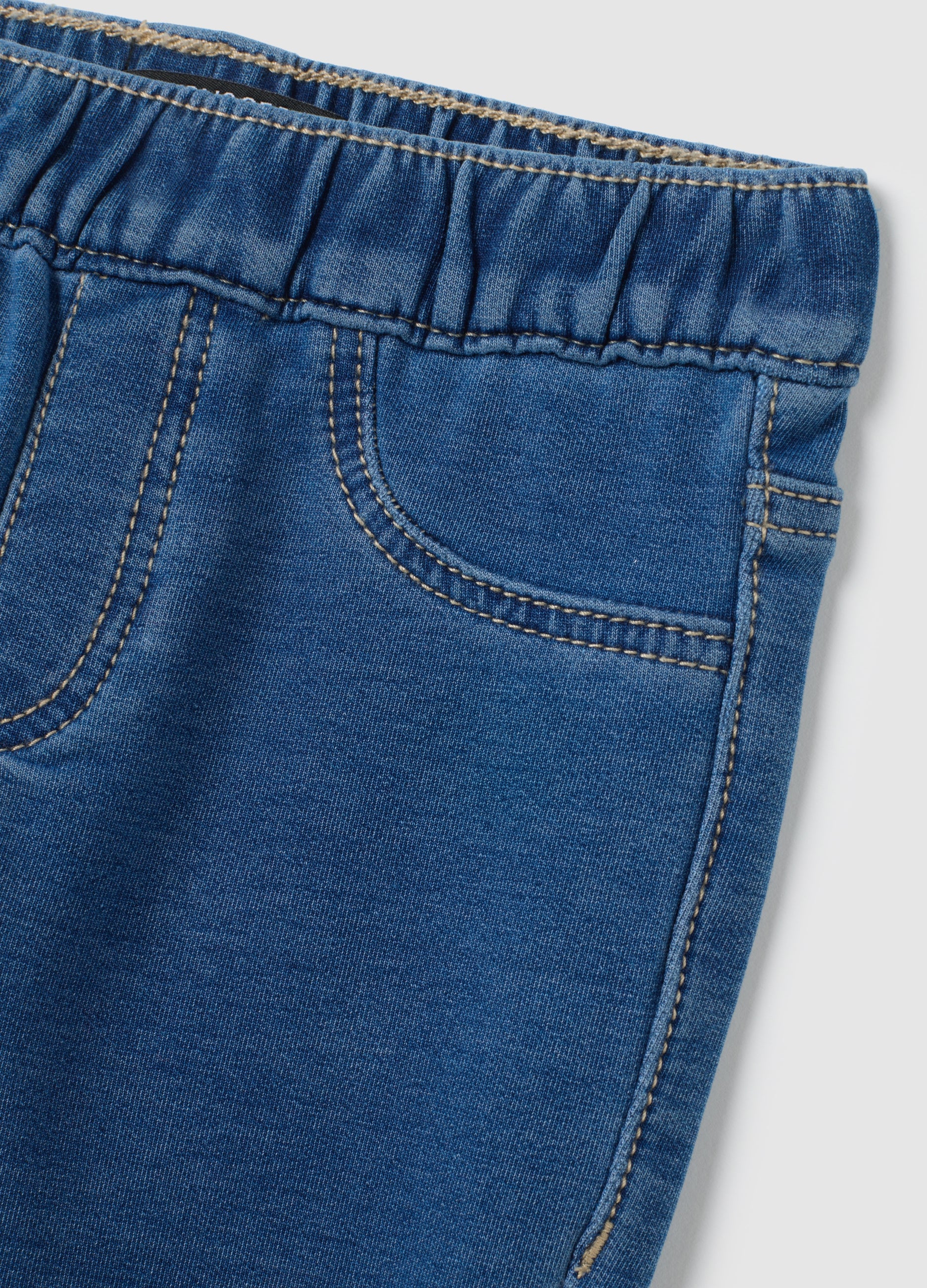 OVS Girls' Blue Cotton Blend Skinny Jeggings