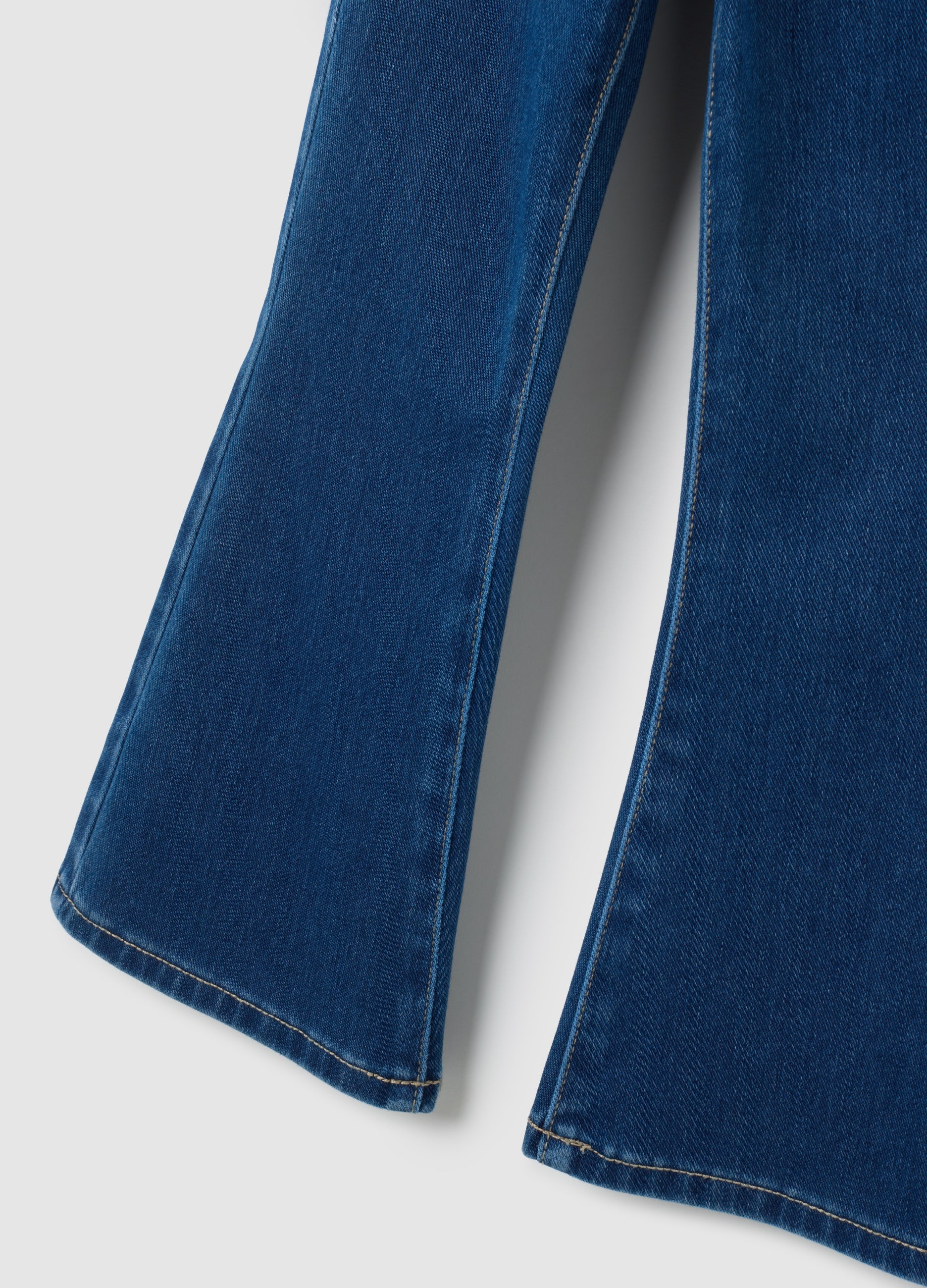 OVS Girls' Blue Flare Cotton Blend Jeggings