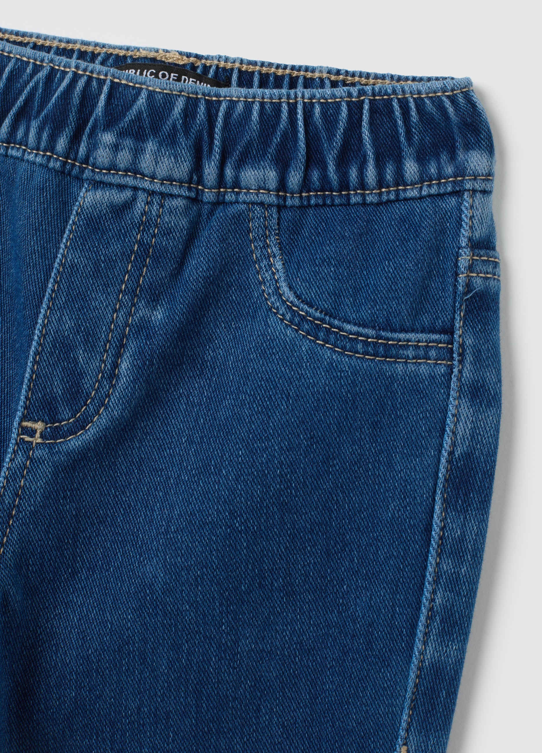 OVS Girls' Blue Flare Cotton Blend Jeggings