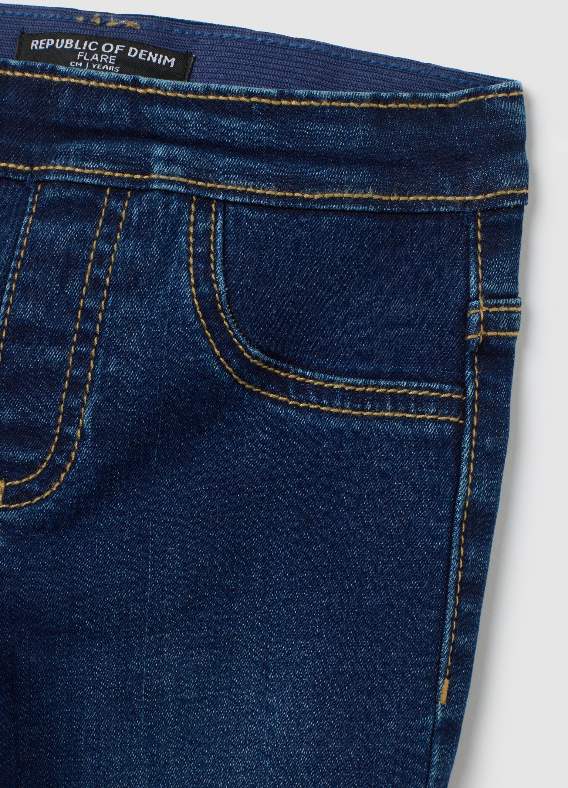 OVS Girls' Flare Denim Blue Jeggings
