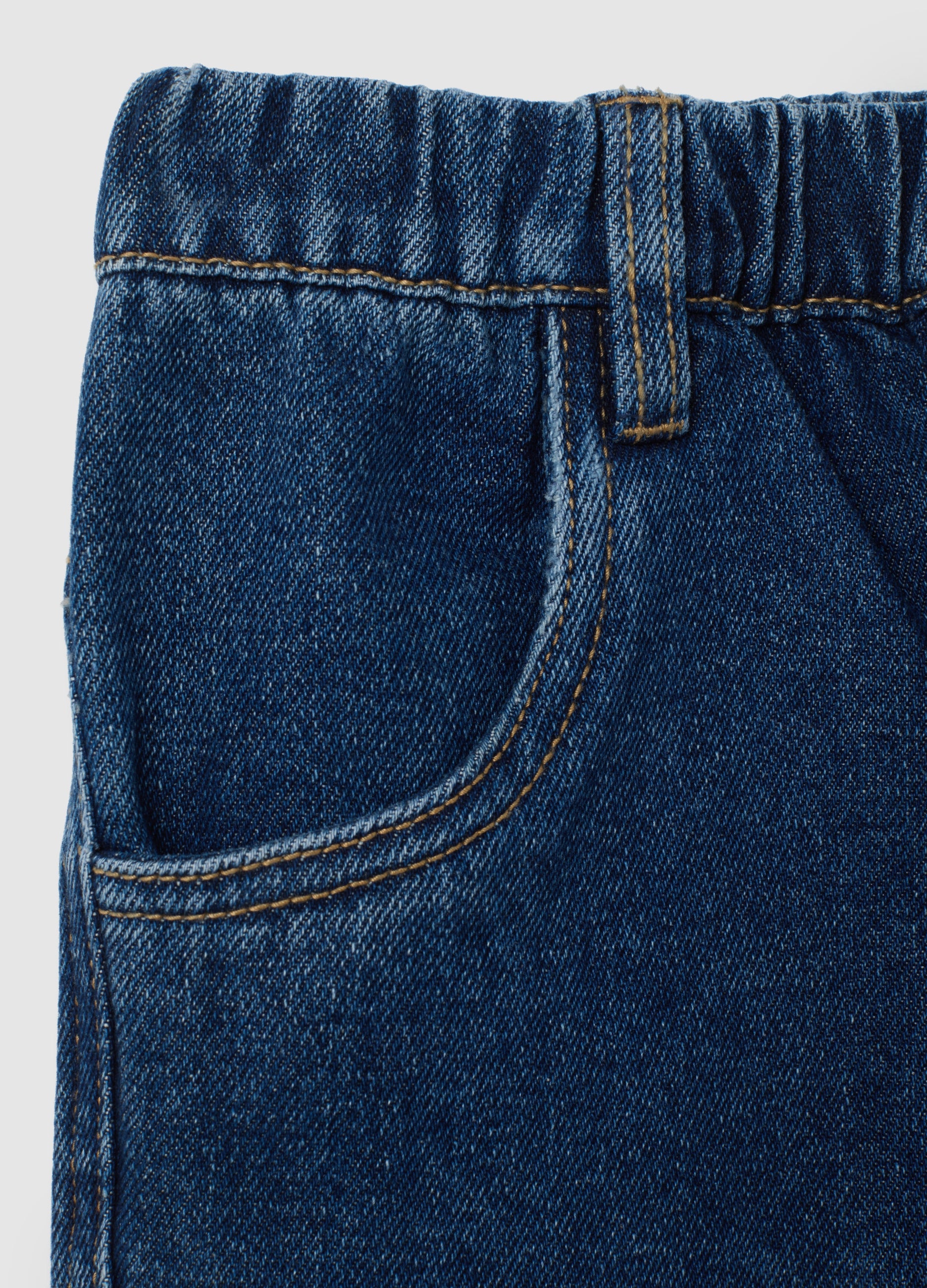 OVS Boys' Relaxed Fit Blue Denim Jeans