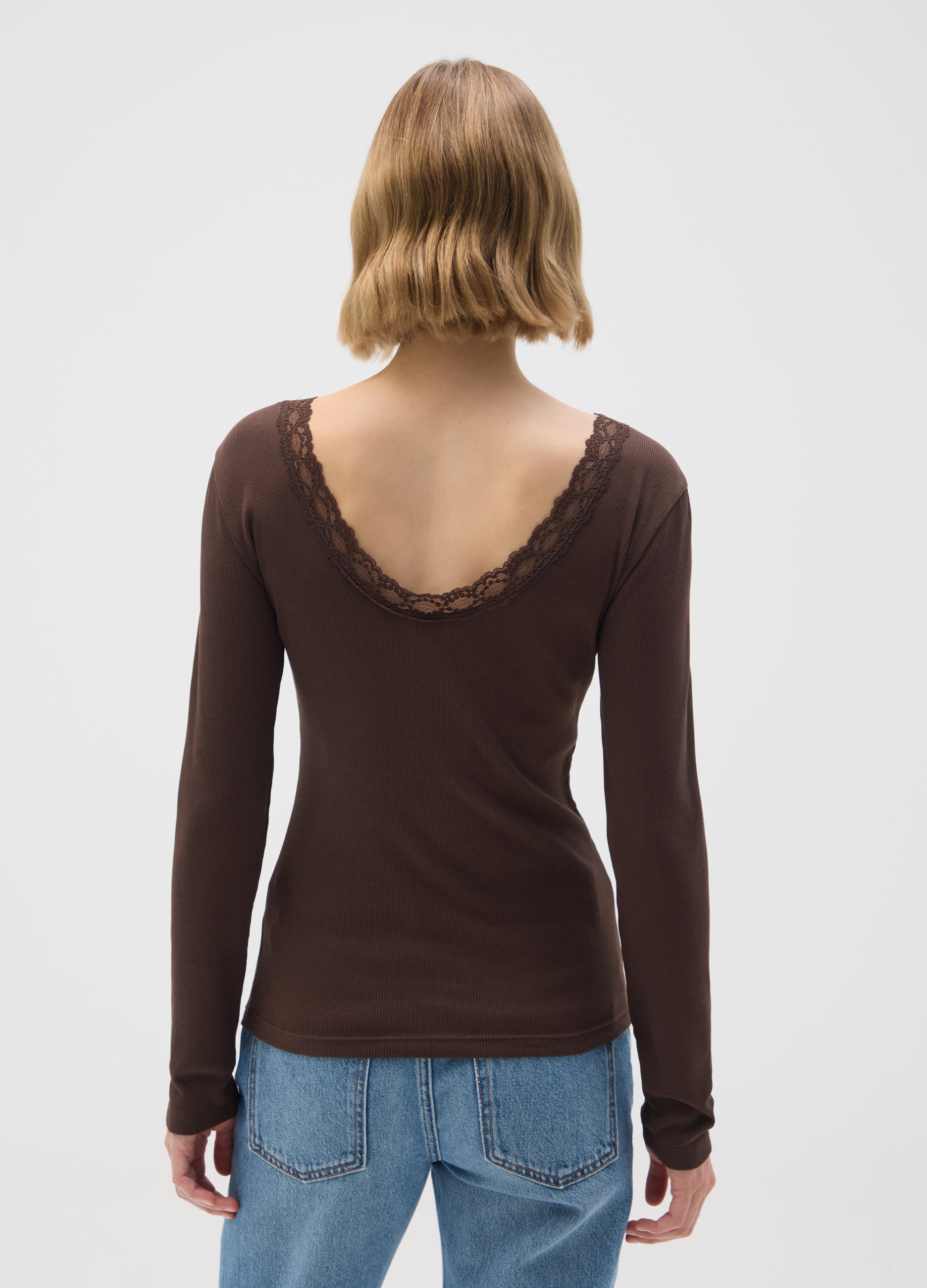 OVS Brown Pure Cotton Regular Fit Sweater
