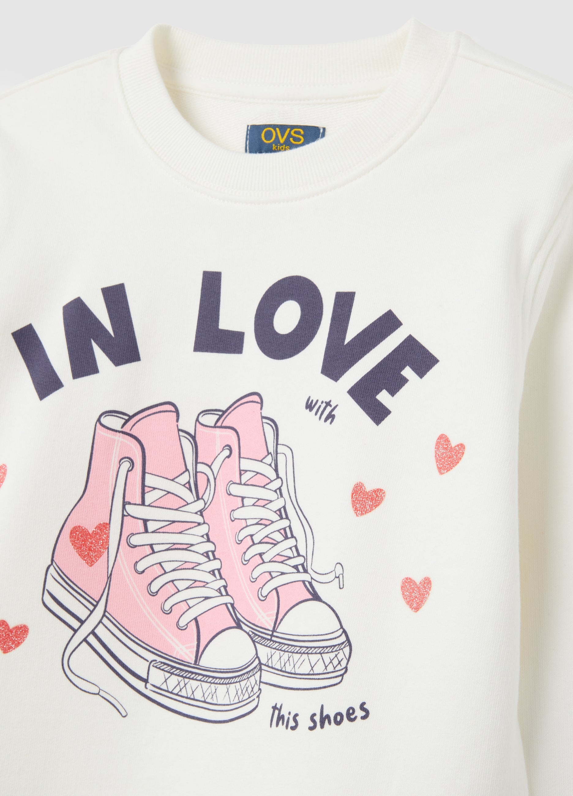 OVS White And Blue Stretch Cotton Regular Fit Girls' Outfit