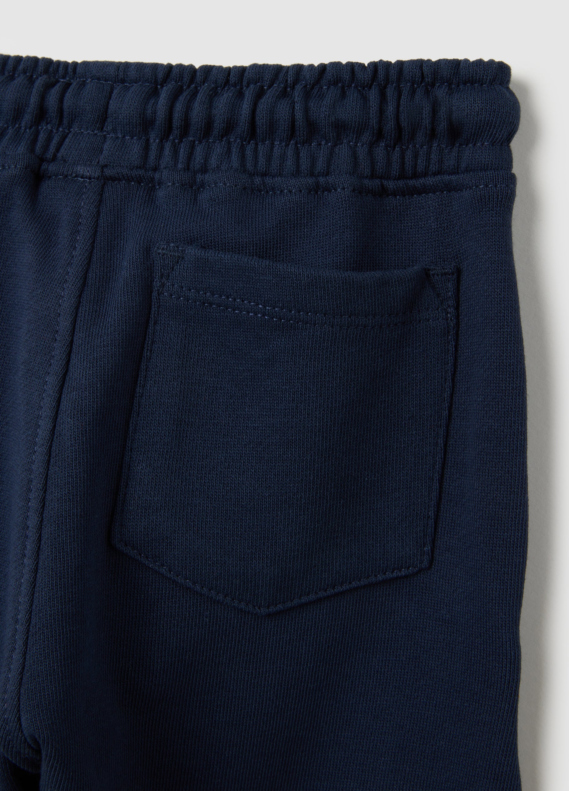 OVS Blue Newborn Cotton Trousers With Regular Fit