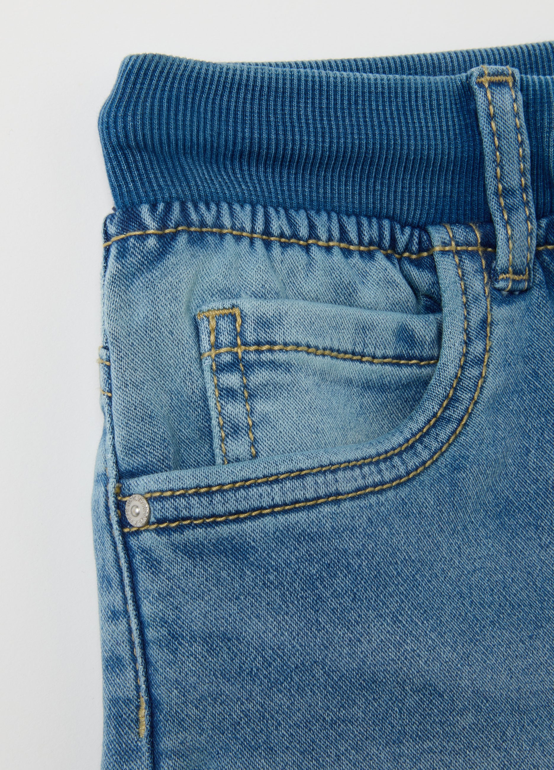 OVS Kids Blue Stretch Cotton Blend Jeans