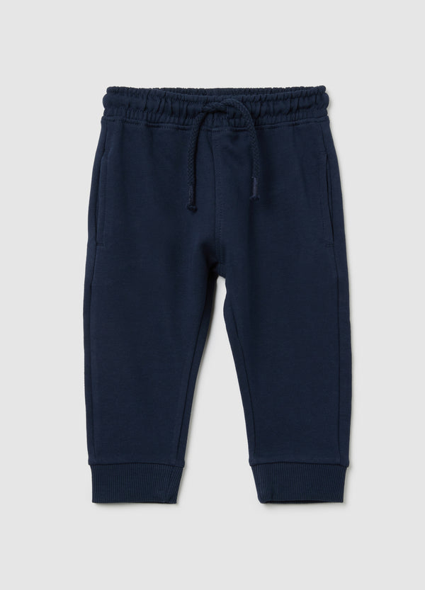 OVS Blue Newborn Cotton Trousers With Regular Fit
