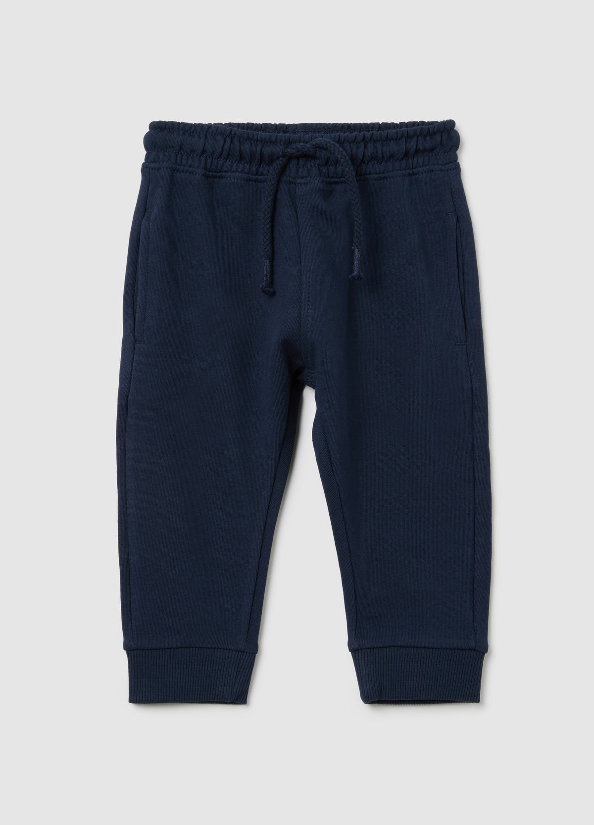 OVS Blue Newborn Cotton Trousers With Regular Fit