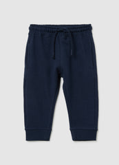 OVS Blue Newborn Cotton Trousers With Regular Fit