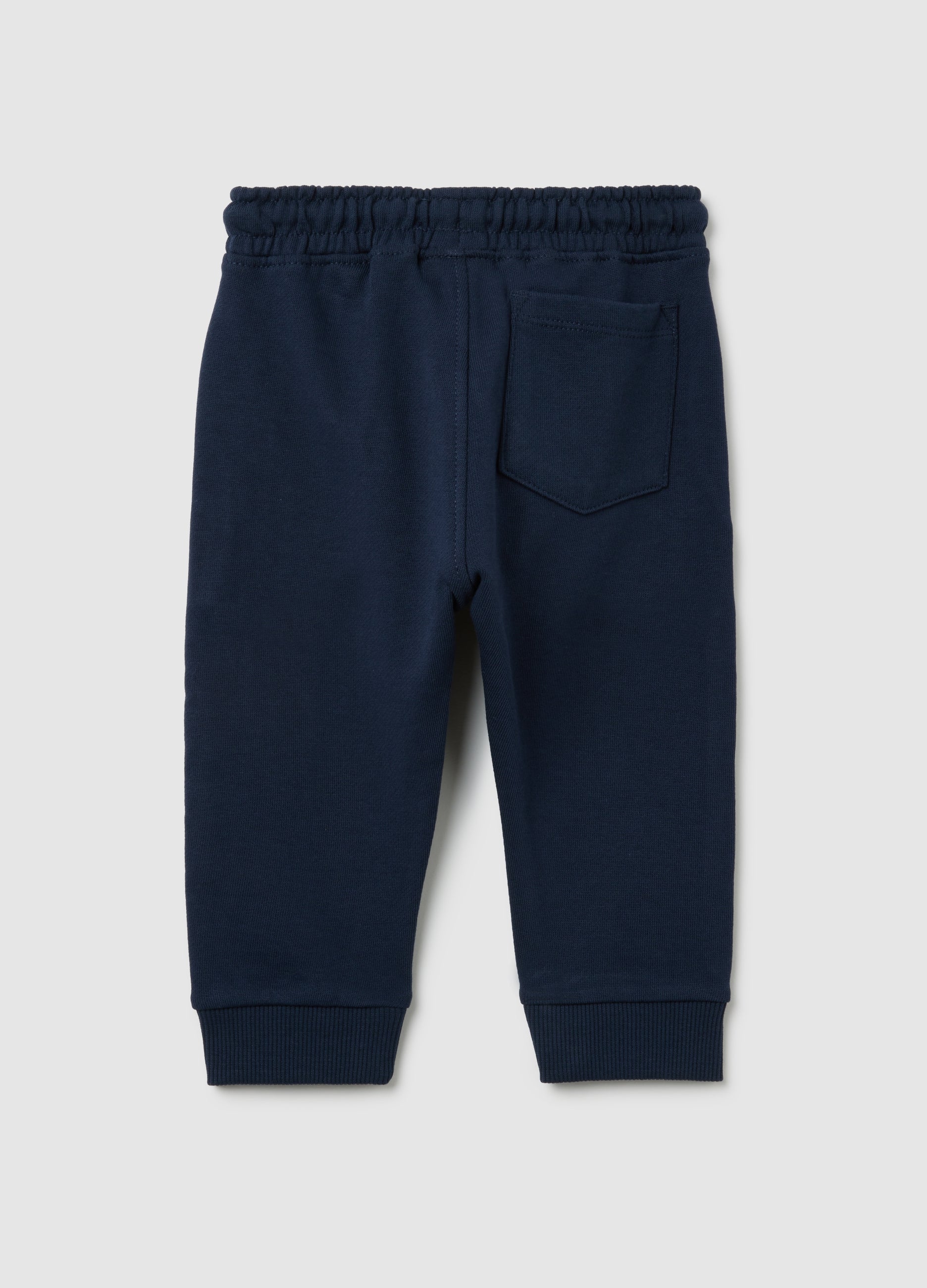 OVS Blue Newborn Cotton Trousers With Regular Fit