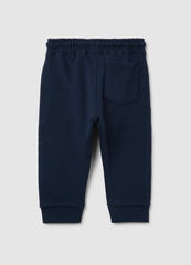 OVS Blue Newborn Cotton Trousers With Regular Fit