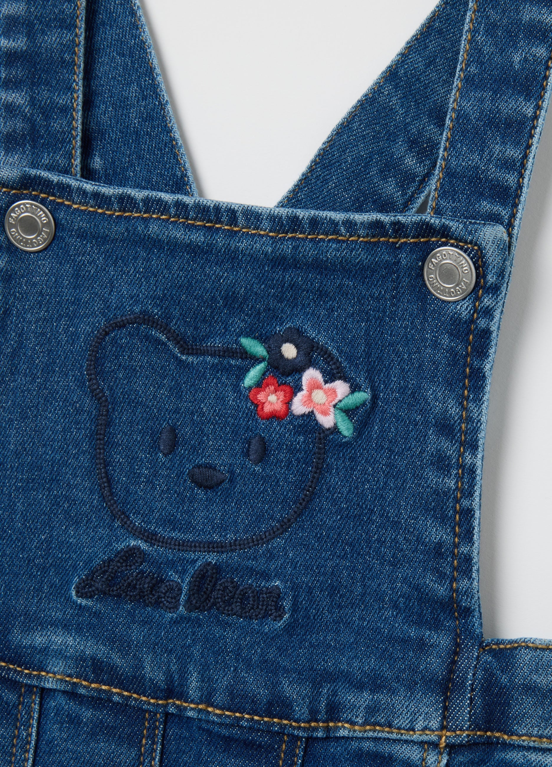 OVS Blue Stretch Denim Baby Dress Regular Fit