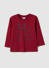OVS Baby Pure Cotton Red Regular Fit Sweater