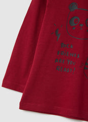 OVS Baby Pure Cotton Red Regular Fit Sweater
