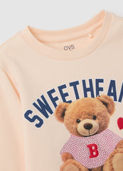 OVS Girls' Beige Cotton Regular Fit Sweater