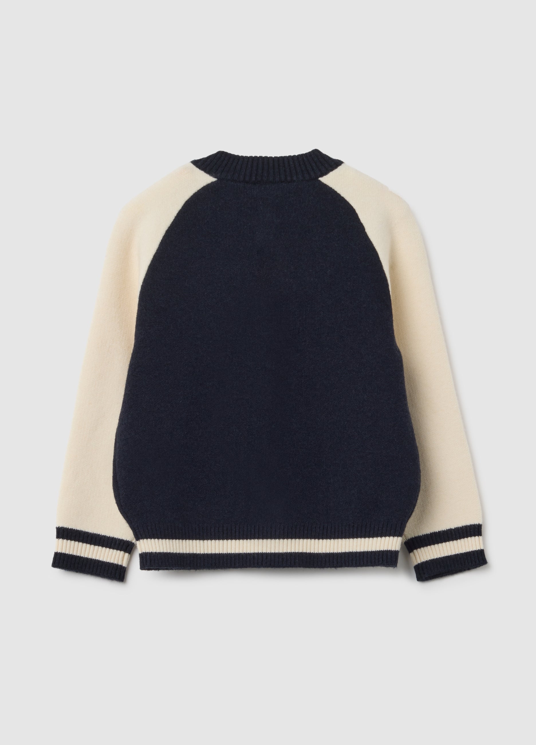 OVS Children'S Cardigan In Blue And Cream Blend Regular Fit
