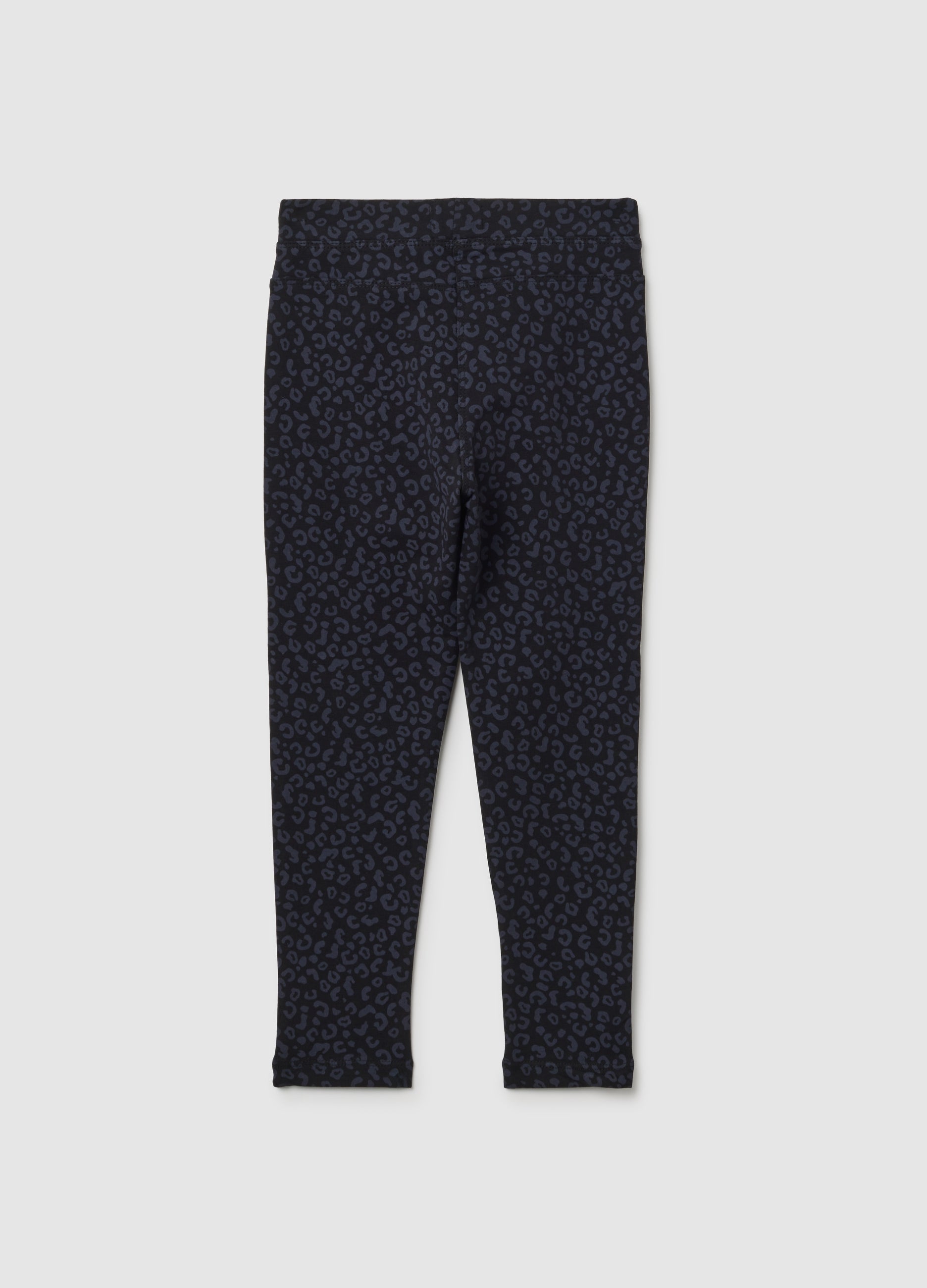 OVS Girls' Black Slim Fit Cotton Treggings