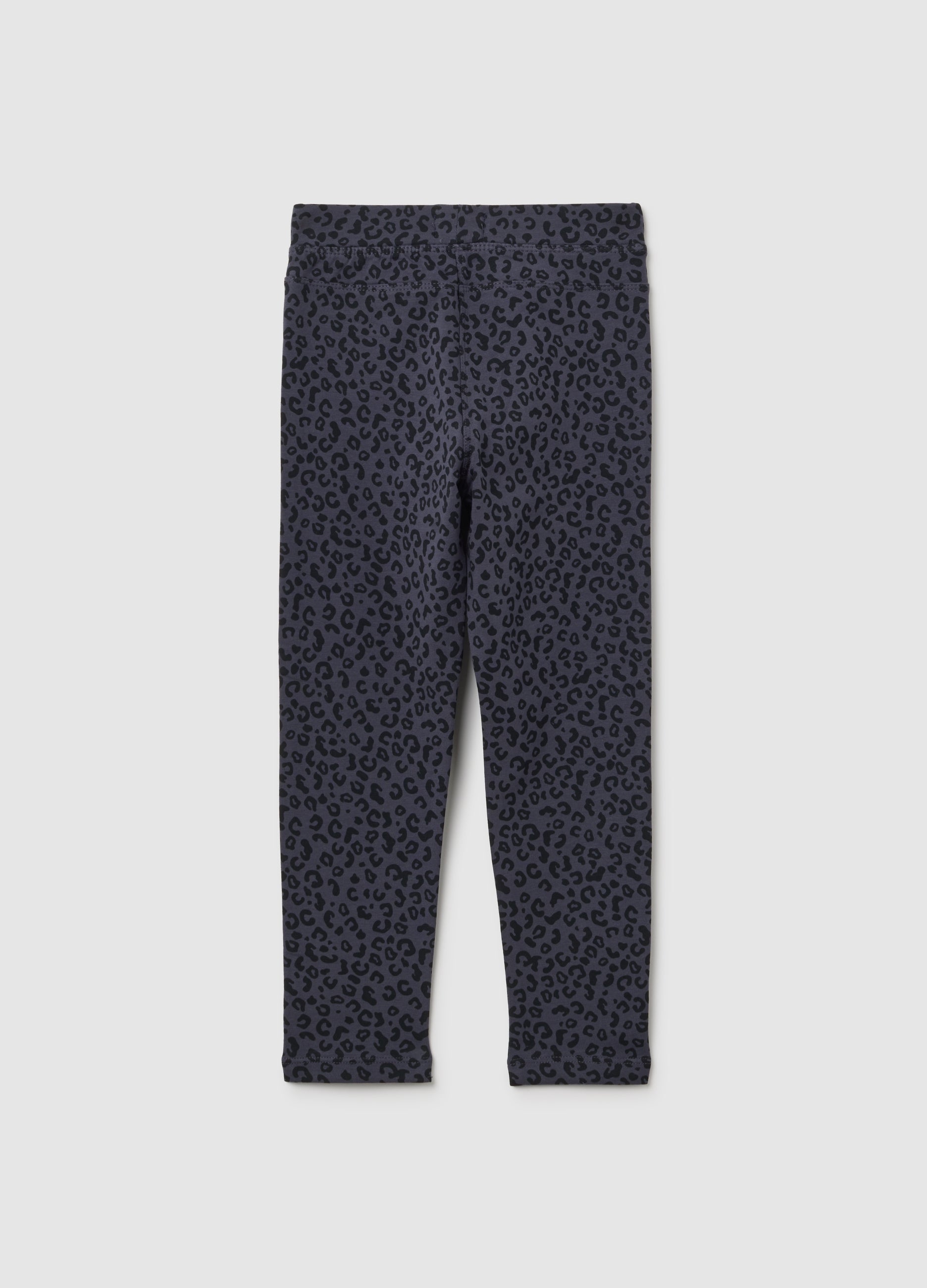 OVS Girls' Grey Cotton Slim Fit Treggings