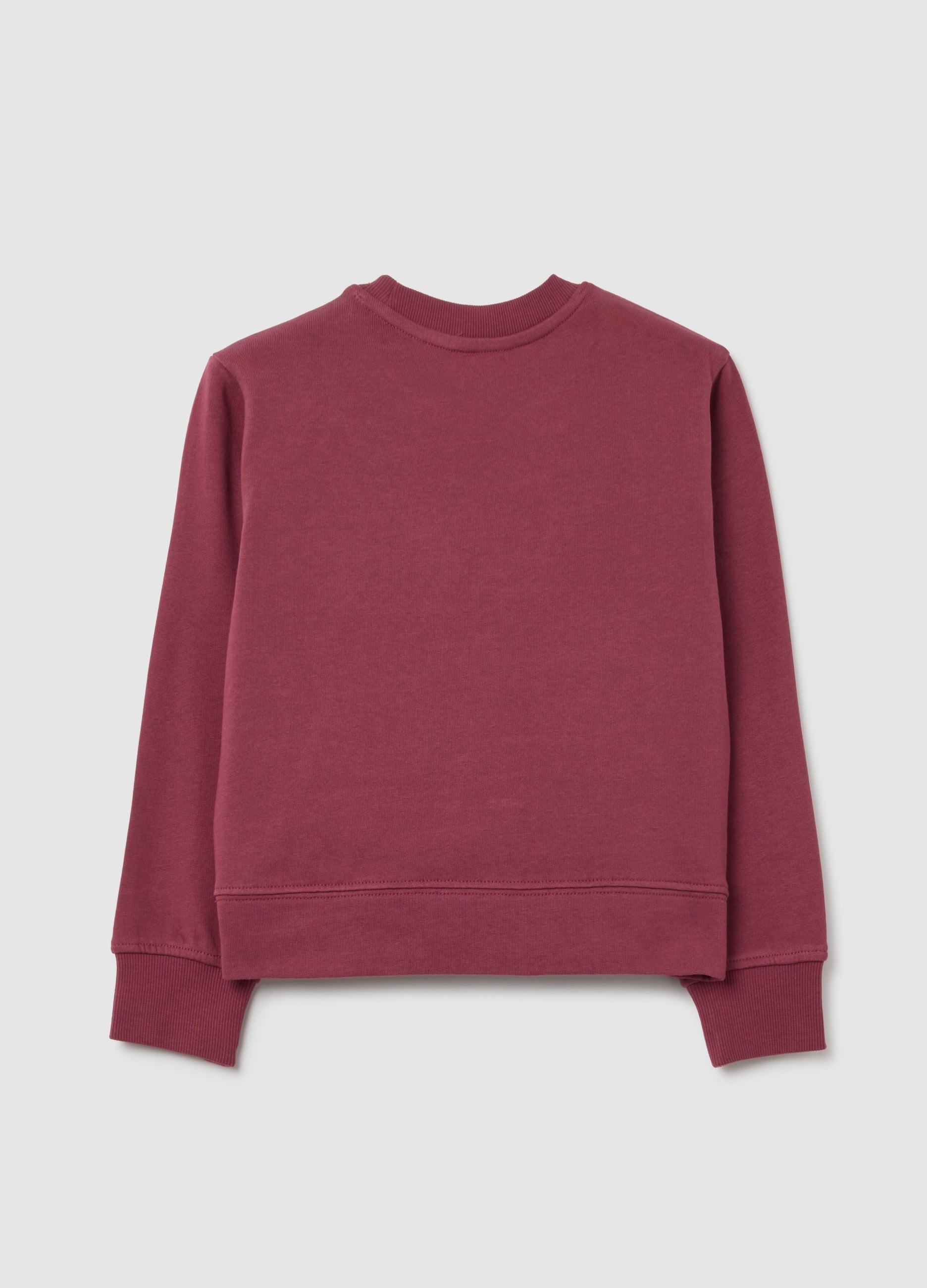 OVS Regular Fit Red Pure Cotton Girl'S Sweatshirt
