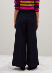 OVS Wide Leg Blue Trousers