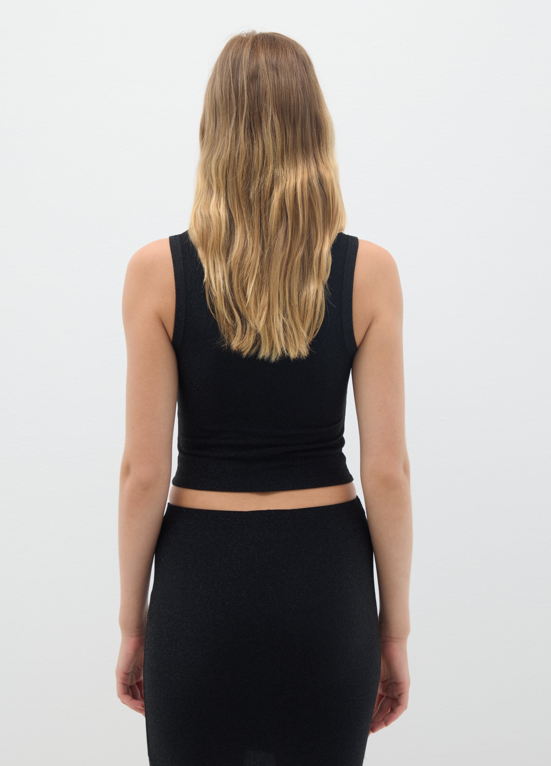 OVS Women'S Black Stretch Blend Top