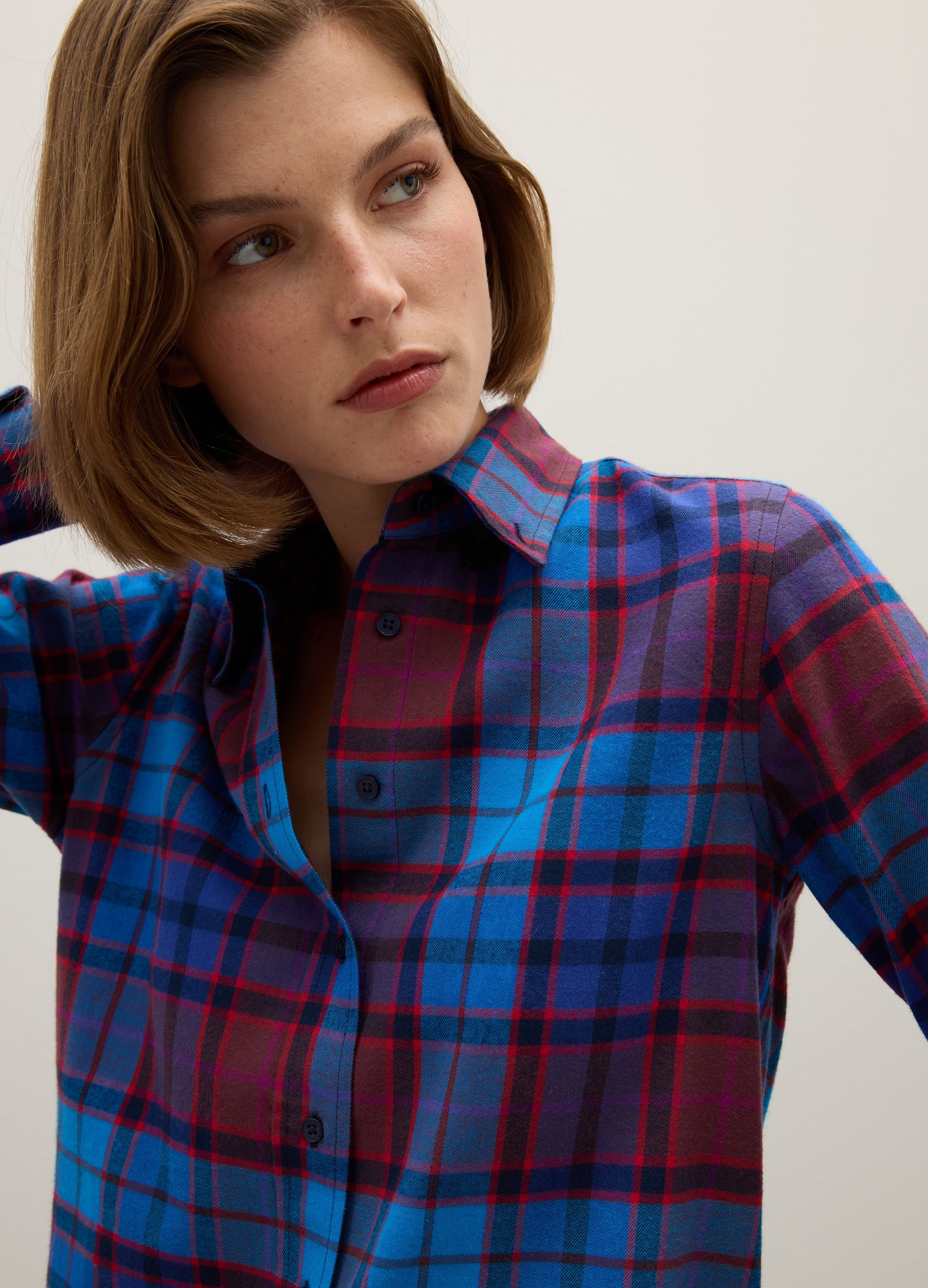 OVS Multicoloured Check Shirt In Pure Cotton Flannel