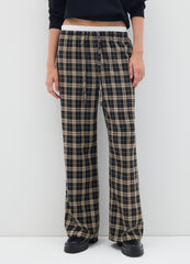 OVS Multicolour Checked Wide-Leg Trousers