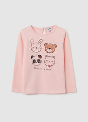 OVS Baby Girl Cotton Pink Regular Fit Shirt