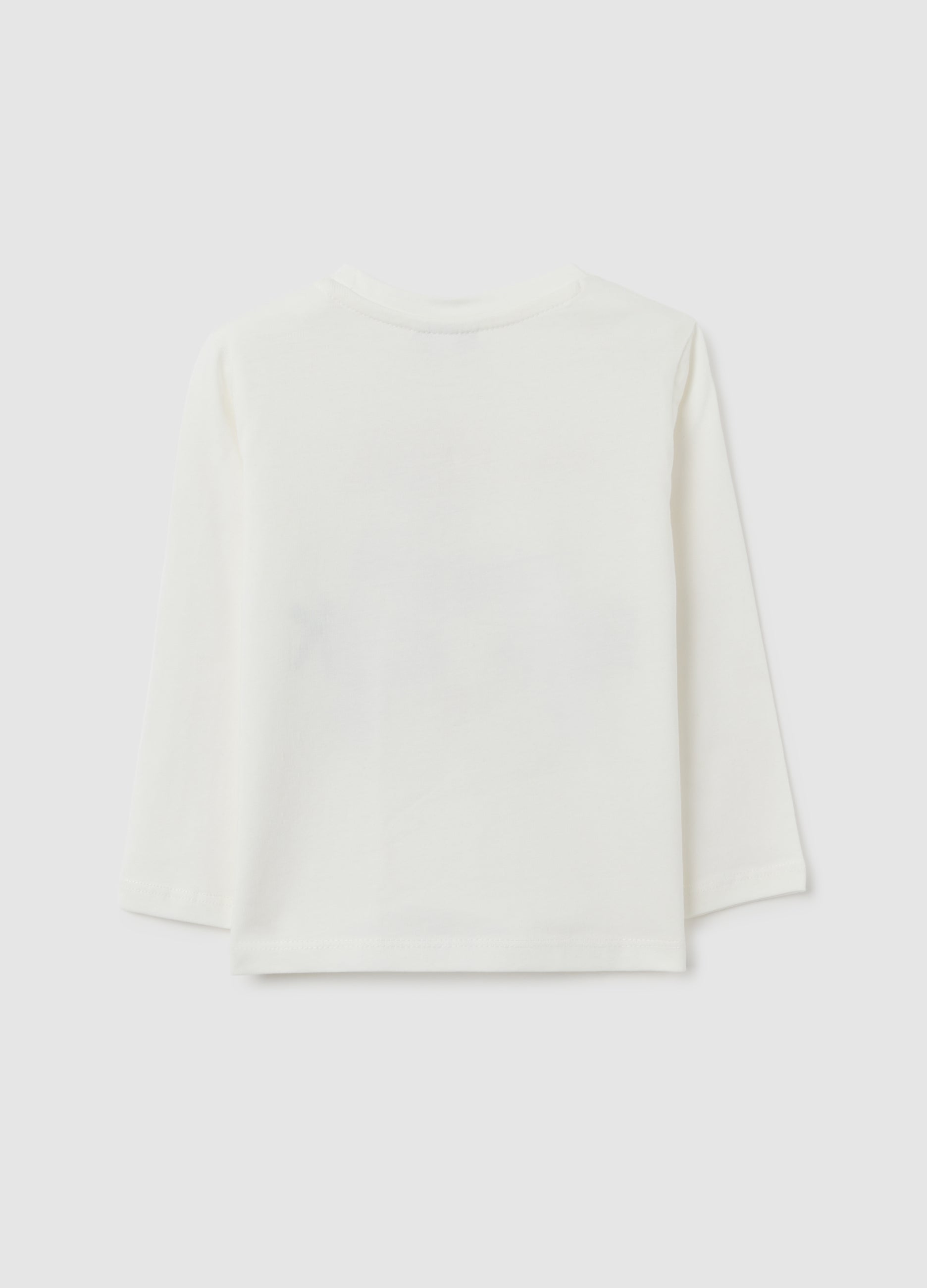 OVS White Pure Cotton Child'S T-Shirt, Regular Fit With A Panda