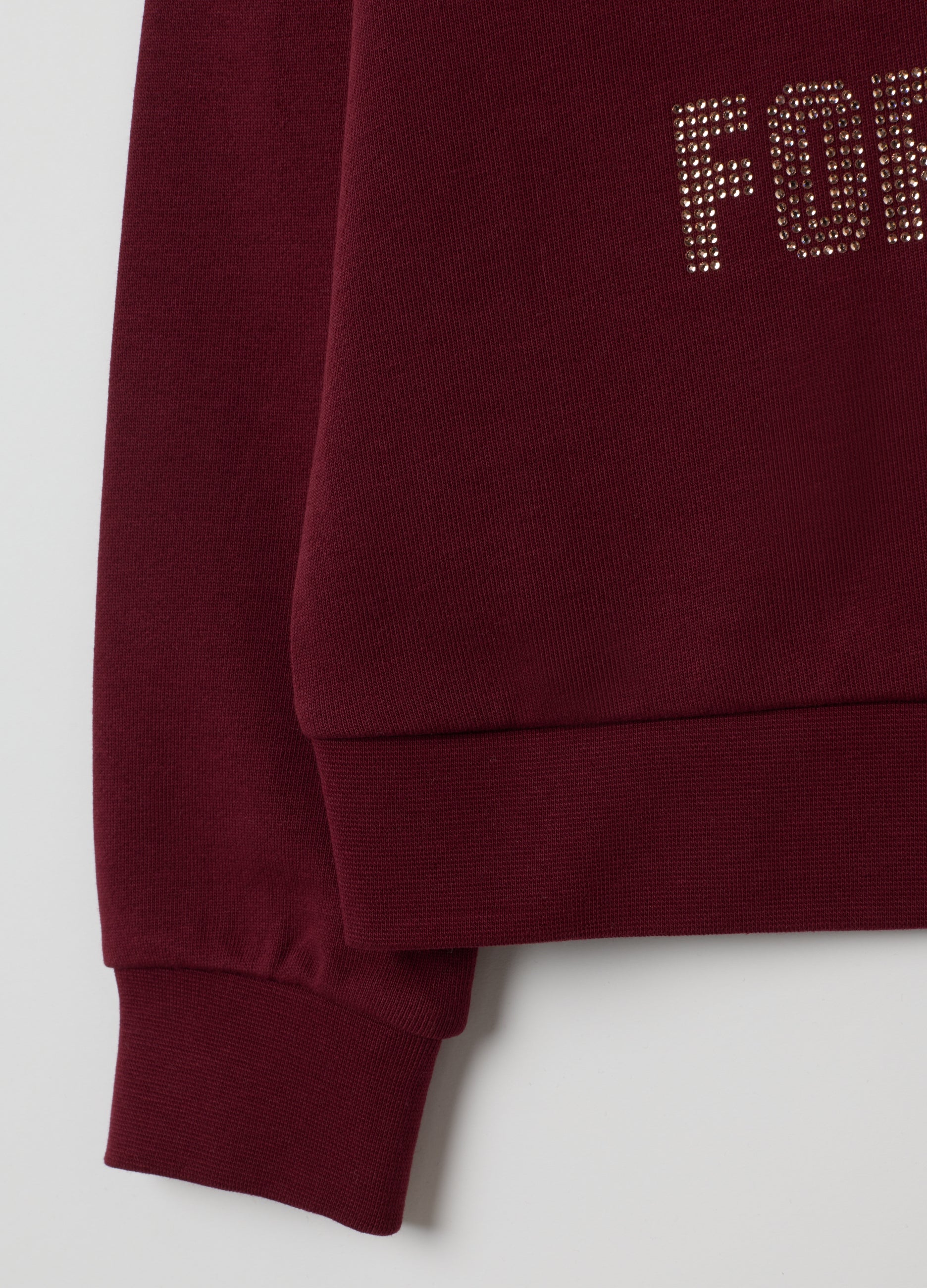 OVS Girls' Red Cotton Sweatshirt, Regular Fit