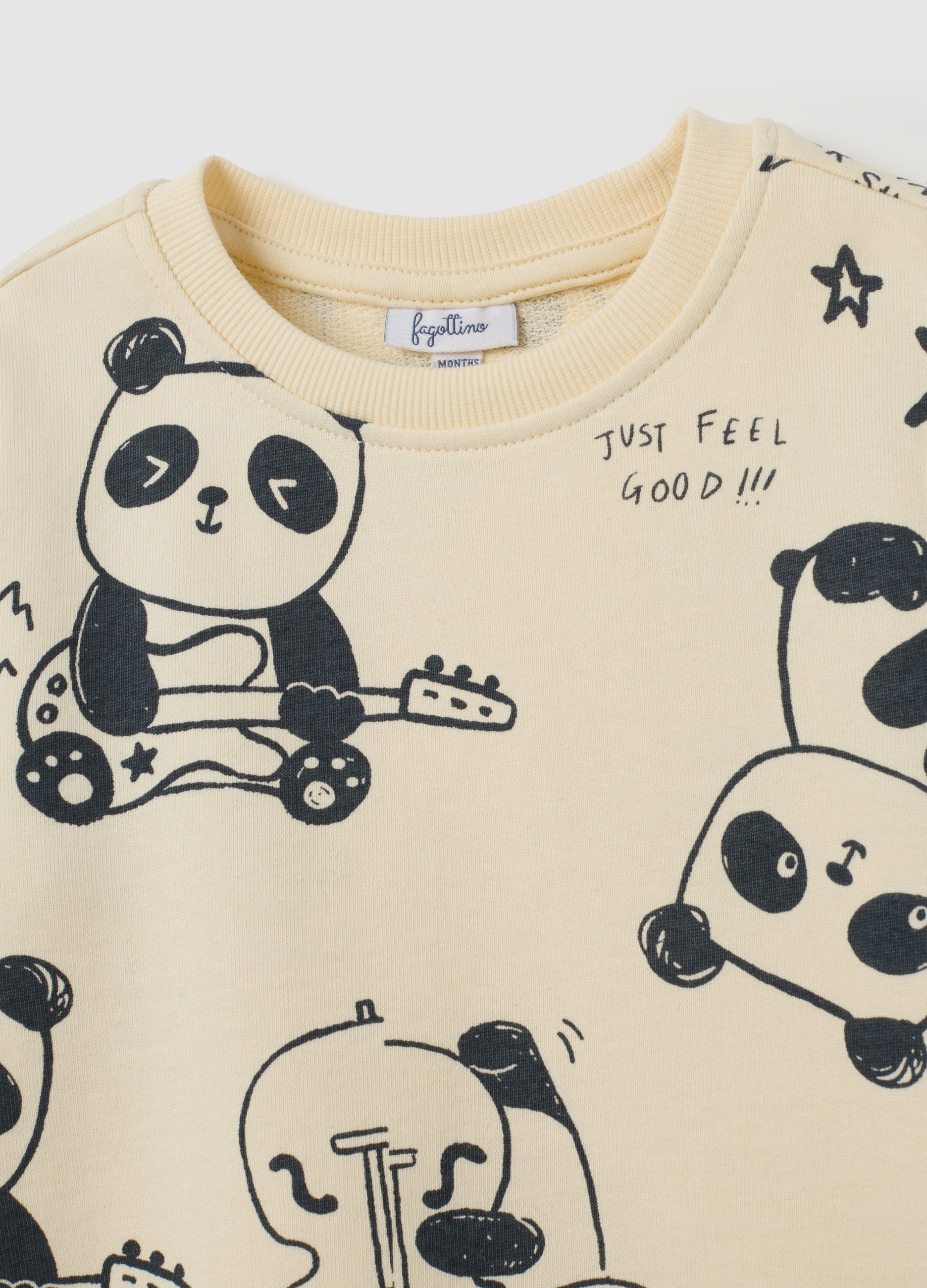 OVS Beige Regular Fit Pure Cotton Baby Sweatshirt