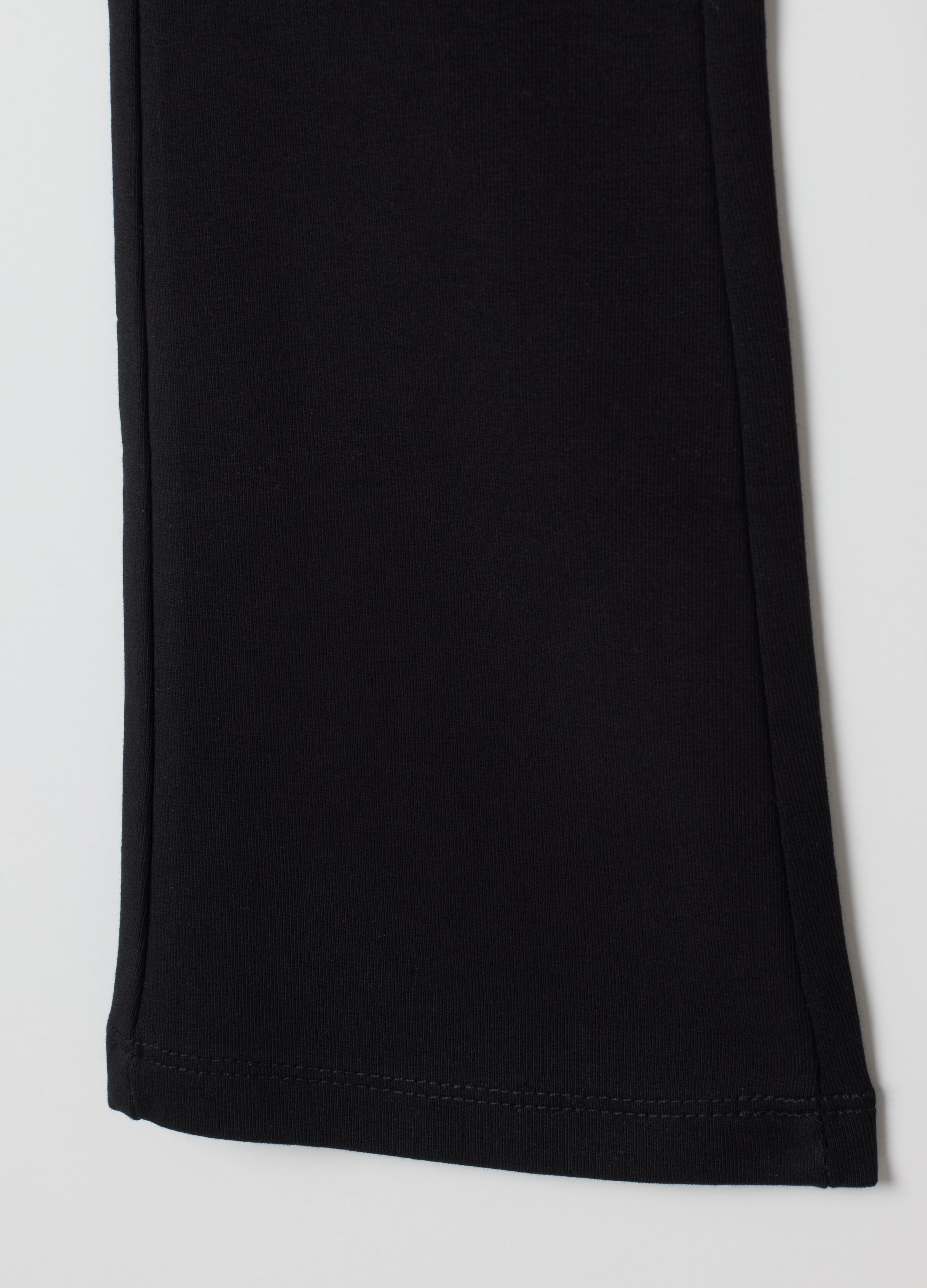 OVS Girls' Black Cotton Blend Regular Fit Treggings