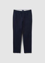 OVS Blue Stretch Cotton Trousers Regular Fit