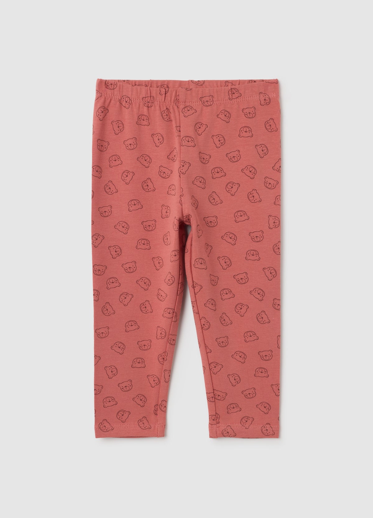 OVS Elasticated Red Cotton Leggings For Girls