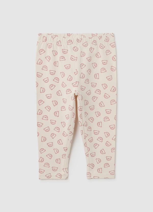 OVS Beige Cotton Skinny Fit Leggings