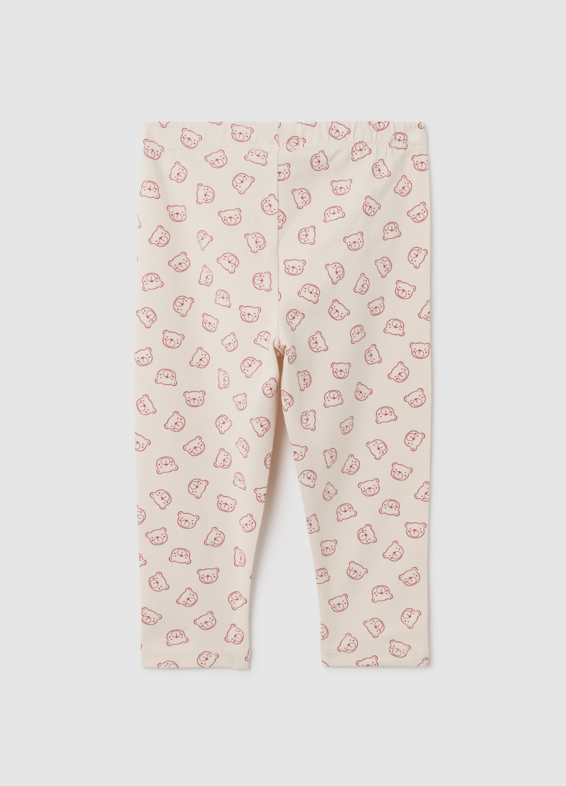 OVS Beige Cotton Skinny Fit Leggings