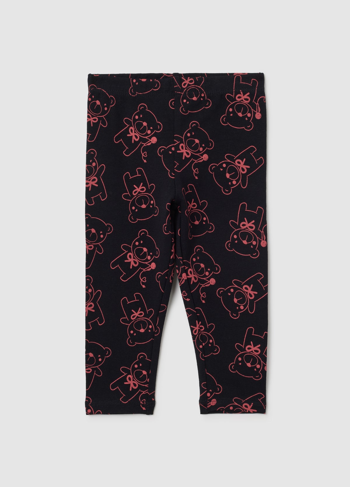 OVS Girls' Black Stretchy Cotton Leggings
