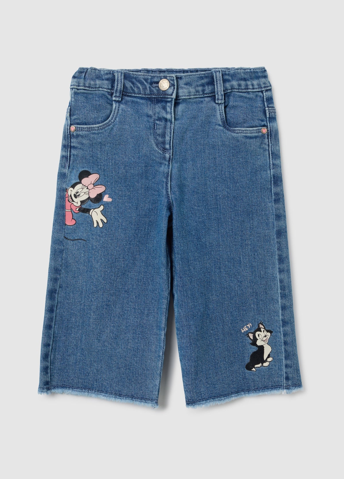 OVS Girls' Flare Blue Stretch Denim Trousers