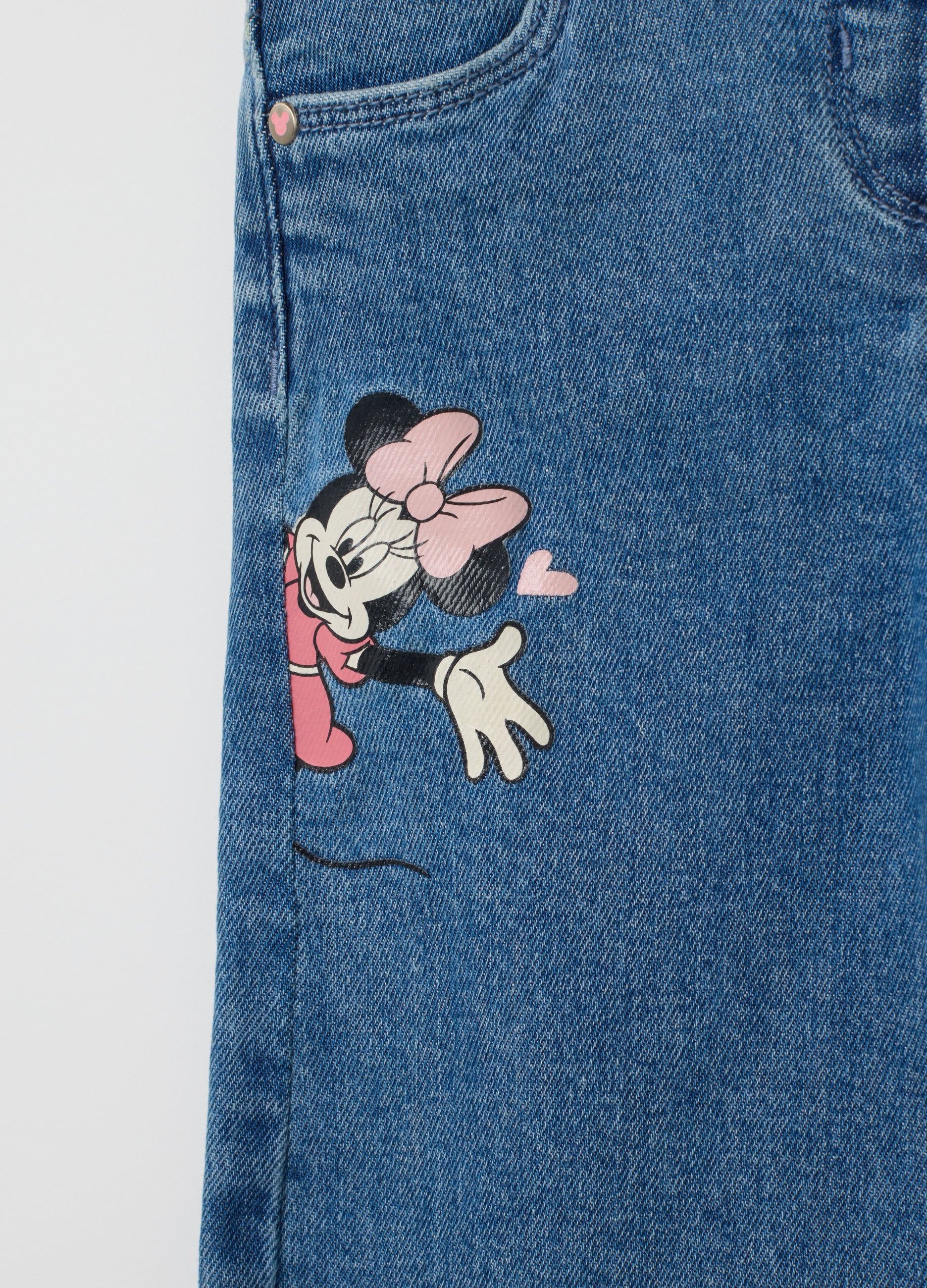 OVS Girls' Flare Blue Stretch Denim Trousers