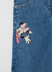 OVS Girls' Flare Blue Stretch Denim Trousers
