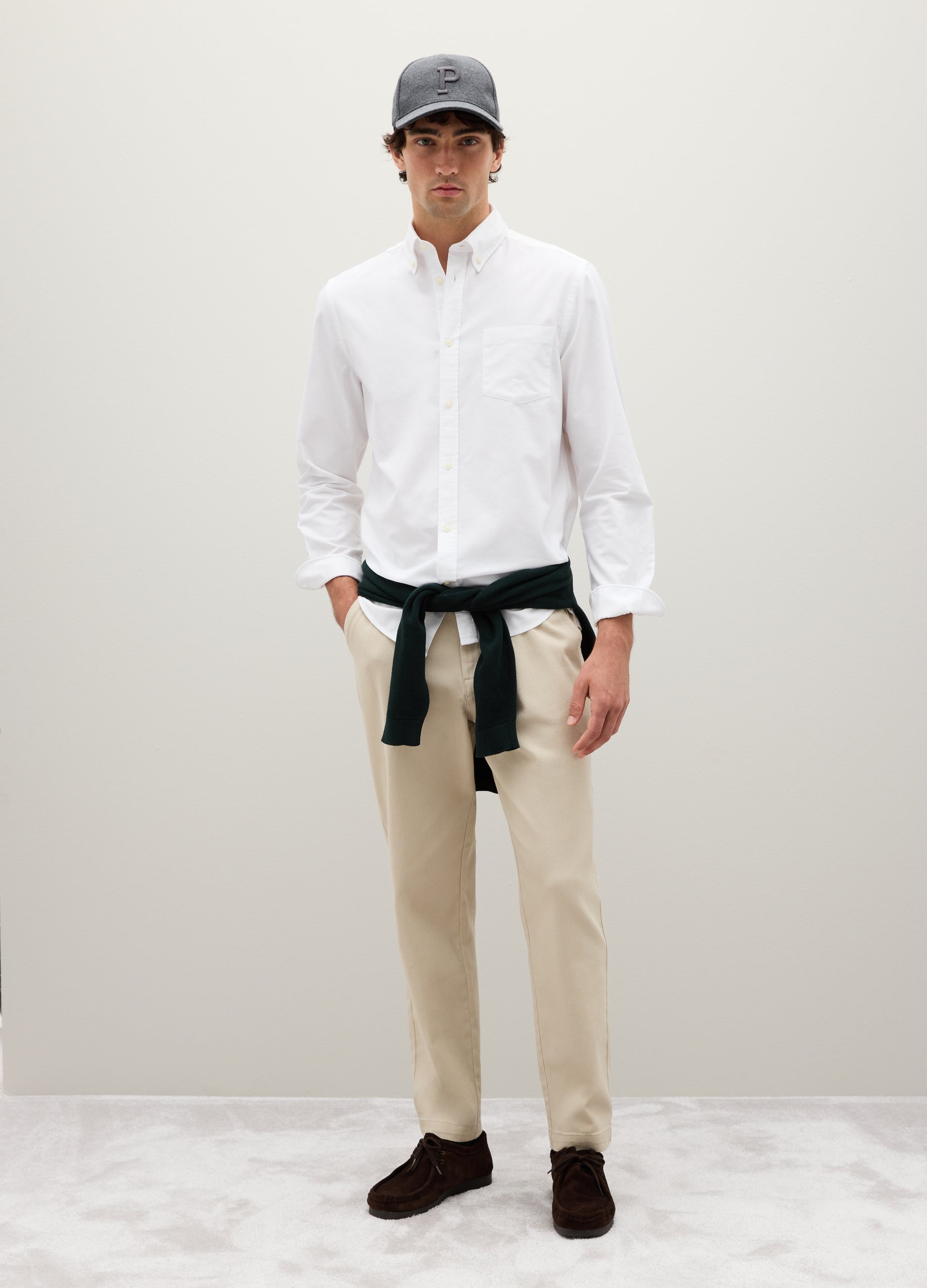 OVS Oxford Cotton Shirt With Button-Down Collar
