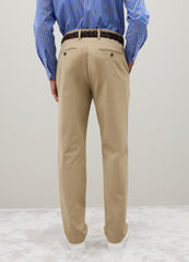 OVS Beige Regular Fit Stretch Cotton Trousers