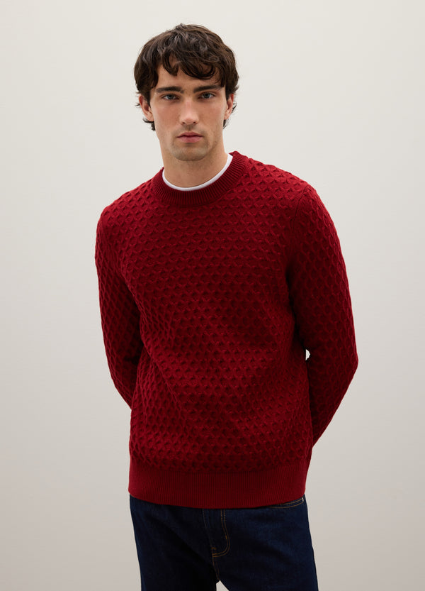 OVS Regular Fit Red Cotton Blend Jumper