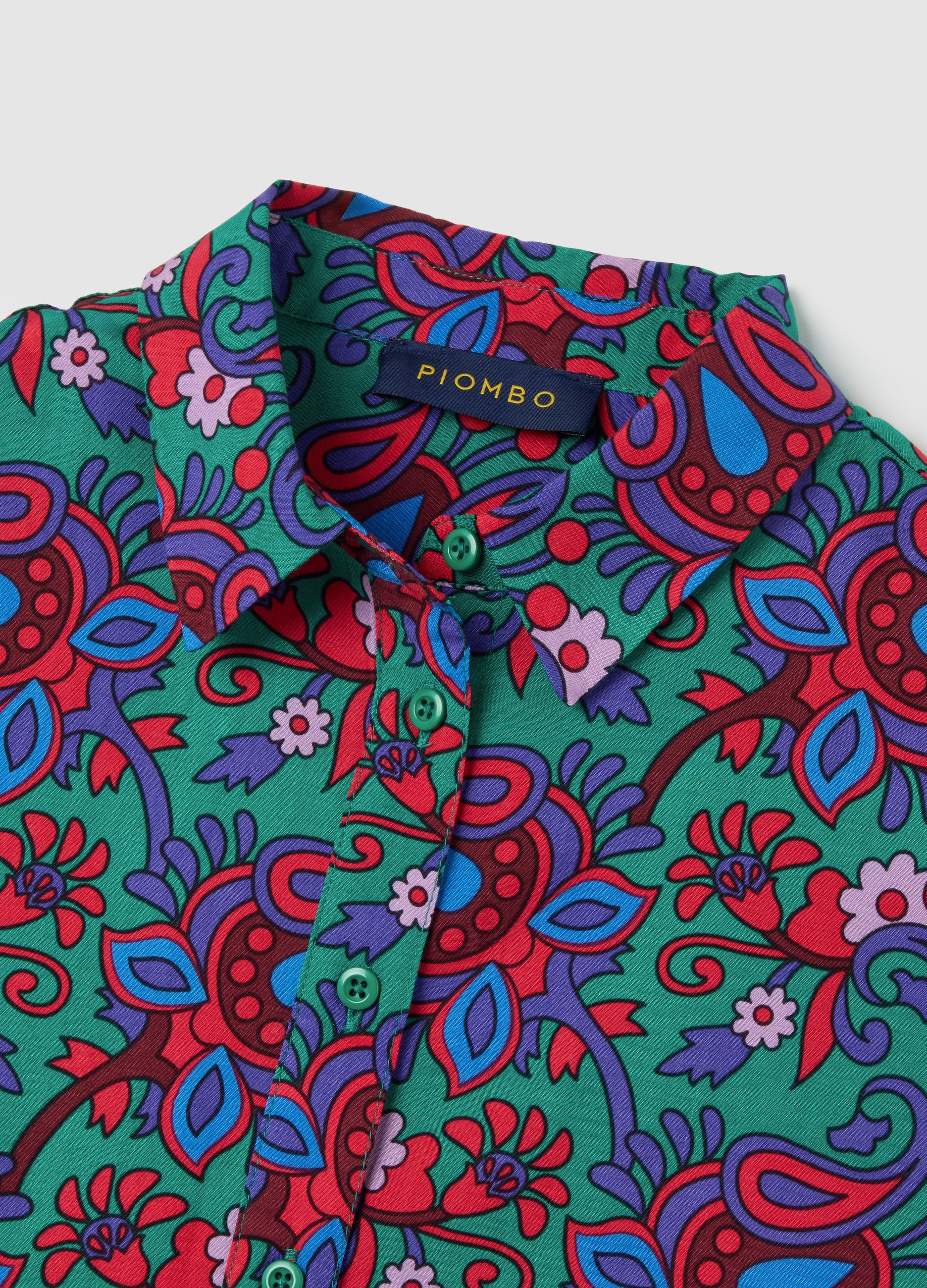 OVS Multicolour Pure Viscose Shirt Regular Fit