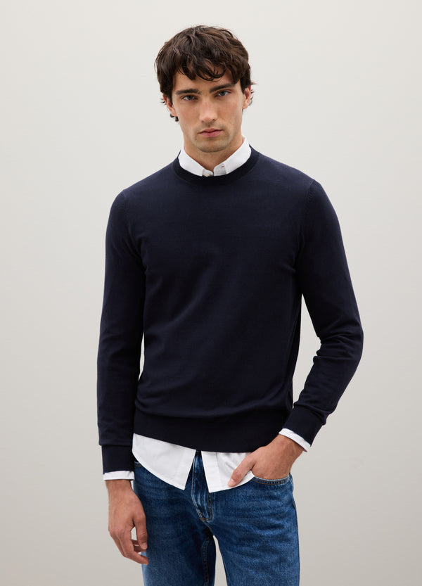 OVS Blue Sweater In Cotton And Polyamide