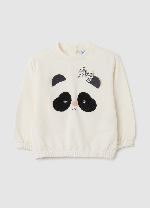 OVS Baby Girl Sweatshirt In Beige Stretch Cotton