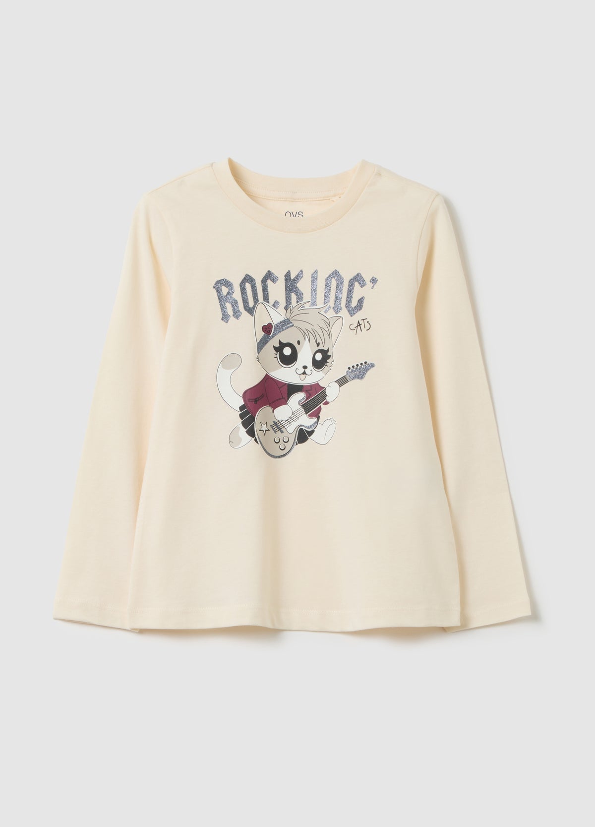 OVS Girl's Regular Fit Pure Cotton T-Shirt With Print